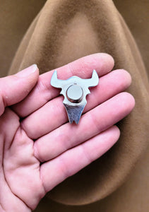 Steer Skull hat pin (Magnetic)